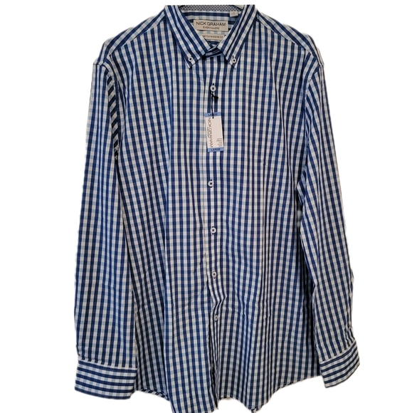 NWT Mens Nick Graham Everywhere Stretch Modern Fit Button Down - Picture 2 of 10
